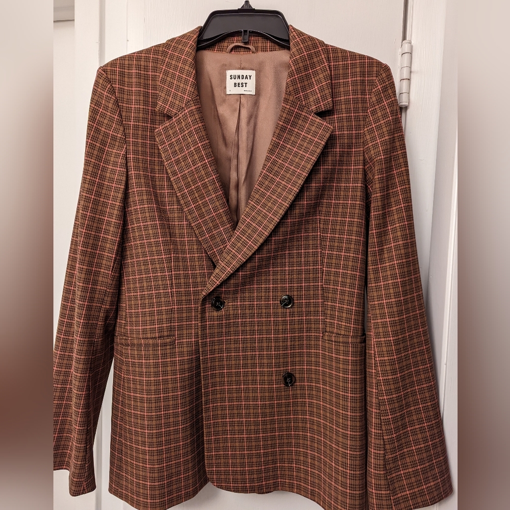 Sunday Best brown plaid blazer